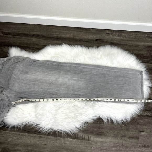 Calvin Klein Mens 36 Gray Distressed Faded Relaxed Straight Jeans Denim - Picture 12 of 13